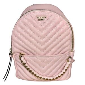 Victoria’s Secret backpack pale pink quilted, small
